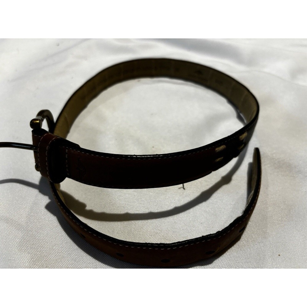 Dockers Womens Leather Belt Sz S Multi-Colored Patchwork Aztec boho biker y2k - Picture 4 of 7